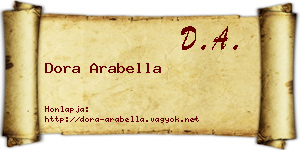 Dora Arabella névjegykártya